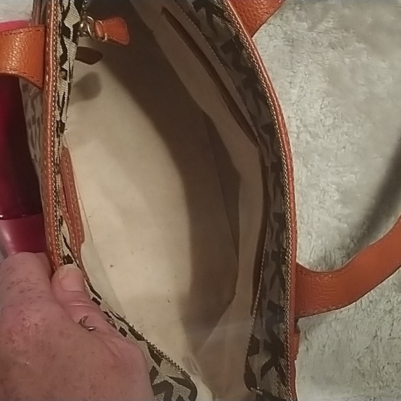 Michael Kors tote bag in brown and orange - Picture 3 of 6